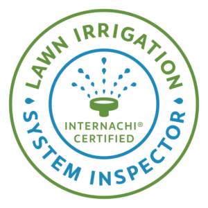Lawn irrigation system inspector certification badge