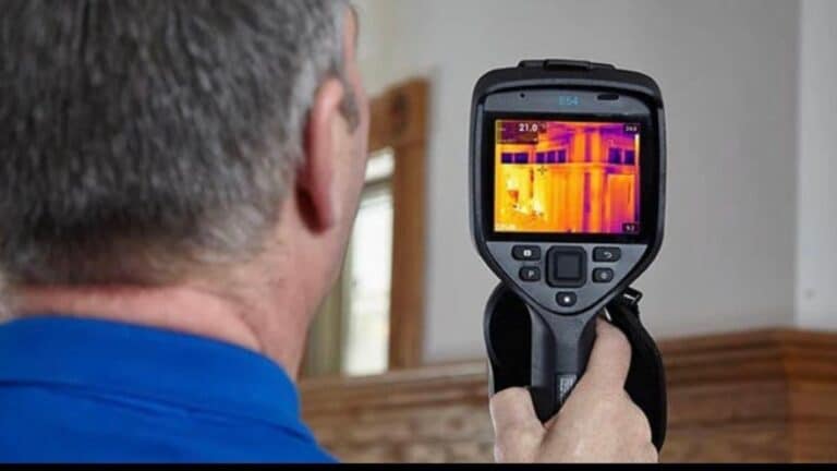 Person using thermal imaging camera