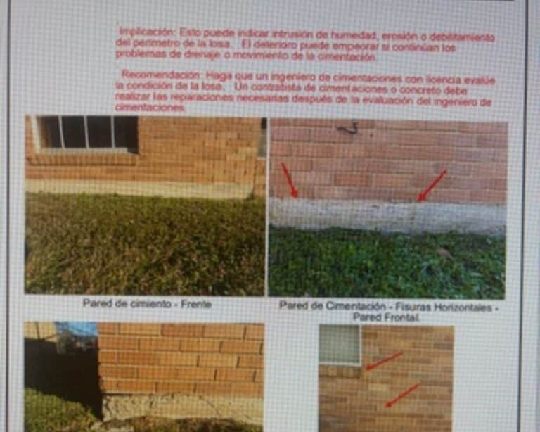 Cement wall damage assessment and recommendations